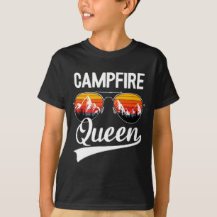 T-shirt Reine de feu de camp cousine équipe de camp campeu