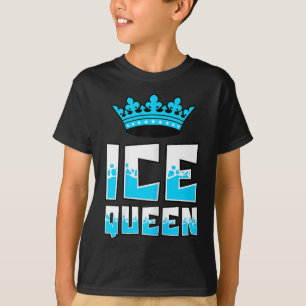 T-shirt Reine de glace Graphique Pêche sur glace Pêcheur C