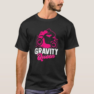 T-shirt Reine De Gravité Pour Une Fille De Motocross