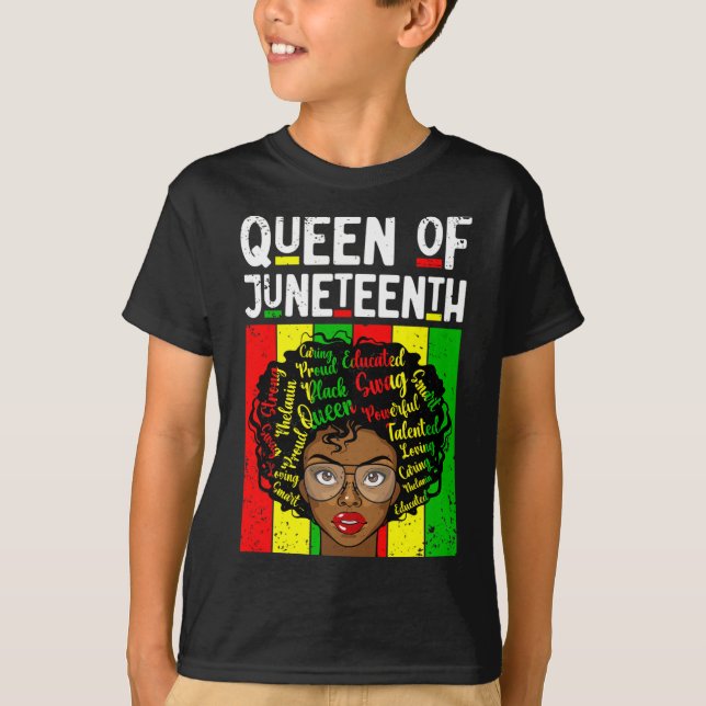 T-shirt Reine de Juneteenth Mois de l'histoire des Noirs M (Devant)