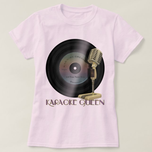 T-shirt Reine de karaoke (Design devant)