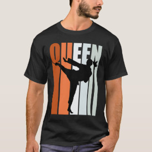 T-shirt Reine de karaté Ceinture orange gris blanc Entraîn