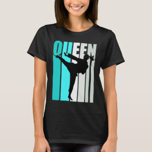 T-shirt Reine de Karaté Turquoise Célébration Rétro Adoles