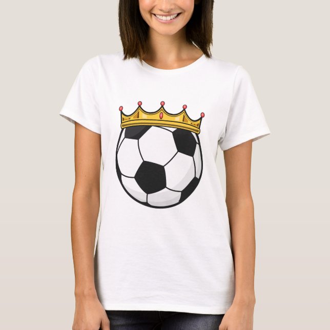 T-shirt Reine de la couronne de football (Devant)