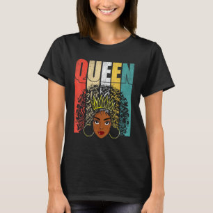T-shirt Reine de la mélanine noire femmes afro fille vêtem