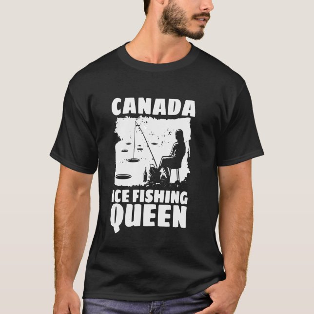 T-shirt Reine de la pêche sur glace du Canada (Devant)