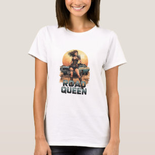 T-shirt Reine de la Route – Guerrière Pin-Up Post-Apocalyp