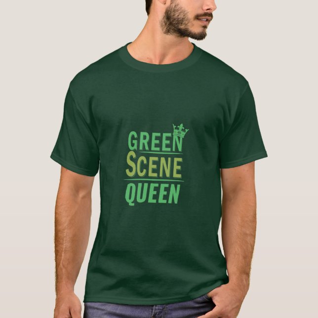 T-shirt Reine de la scène verte (Devant)