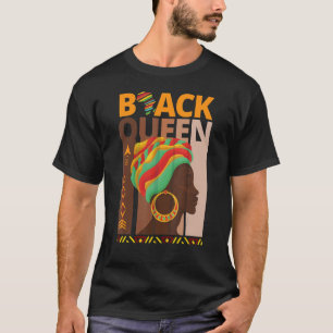 T-shirt Reine de mélanine Afro-Américaine forte Noir Natur