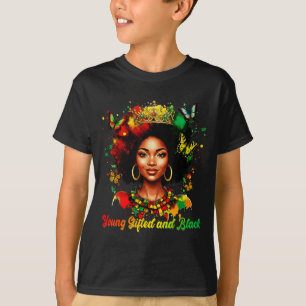 T-shirt Reine de mélanine drôle Jeune Talentueuse Et Noire