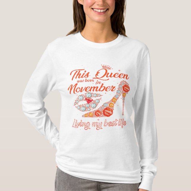 T-shirt reine de novembre (Devant)
