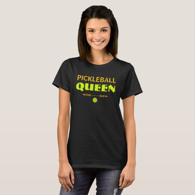 T-shirt Reine de Pickleball Personnalisée (Devant entier)