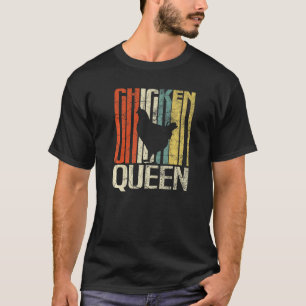 T-shirt Reine de poulet de paysan grunge rétro poulet