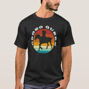 T-shirt Reine de Rodéo Cowgirl Occidental à Cheval Rétro S