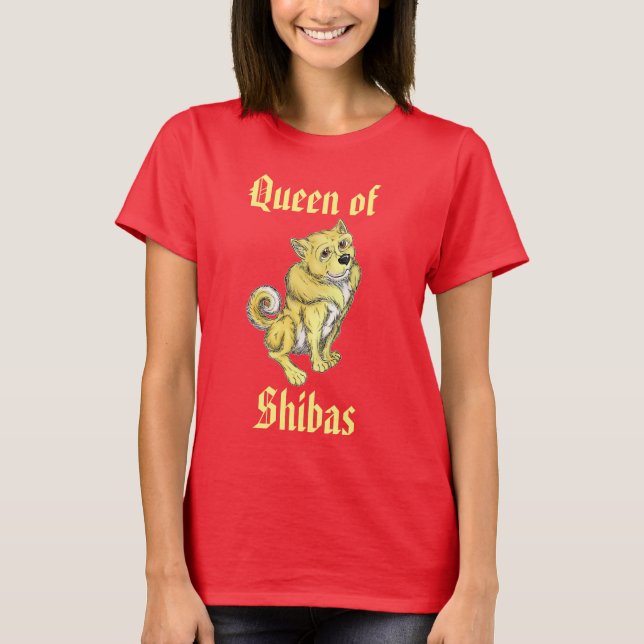 T-shirt Reine de Shibas (Devant)