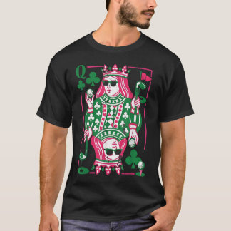 T-shirt Reine de Trèfle Golf Drôle de Golfeur Carte à Joue