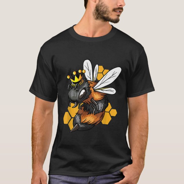 T-shirt Reine des abeilles de miel avec apiculteur de cour (Devant)