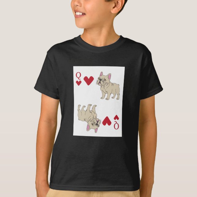 T-shirt Reine des cœurs, chien (Devant)
