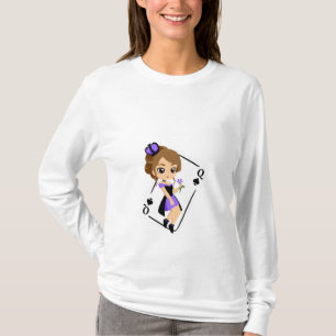T-shirt "Reine des pique, la longue manche des femmes