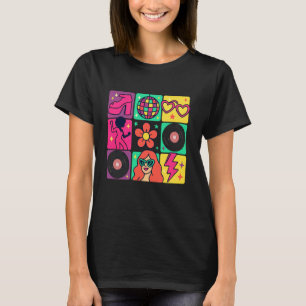 T-shirt Reine Disco Costume de Danse Rétro Vintage Années