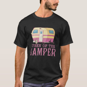 T-shirt Reine drôle de camping vintage RV Van de la carava