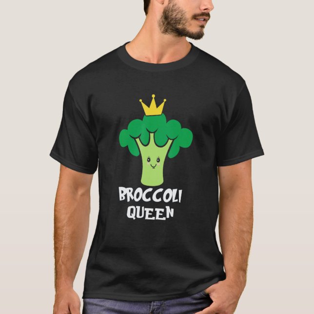 T-shirt Reine du Broccoli  Broccoli Végétalien Végétariens (Devant)