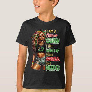 T-shirt Reine du Cancer Noir Femmes Afro-Américain Junetee
