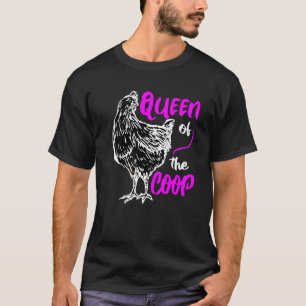 T-shirt Reine Du Fermier De Poules De La Ferme Coop Amoure