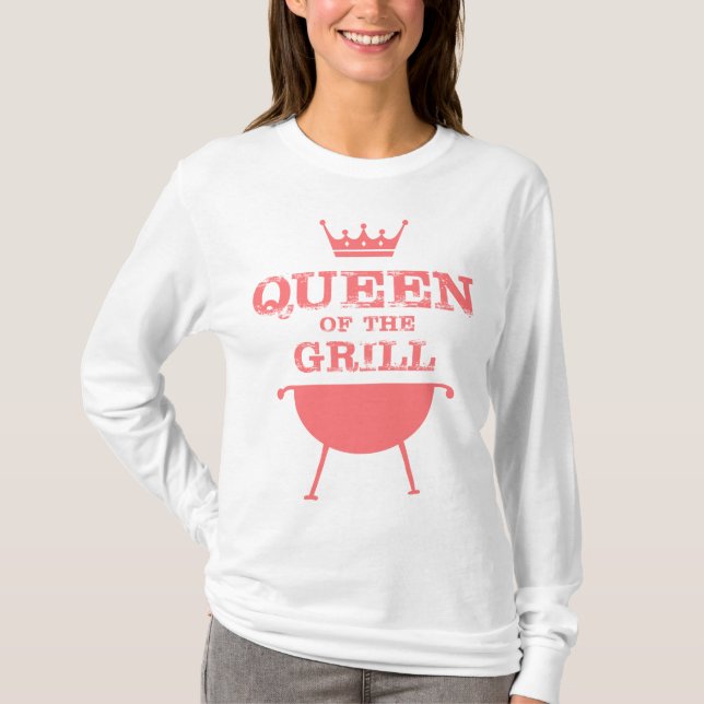 T-shirt Reine Du Grill, Rose (Devant)