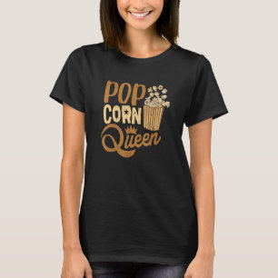 T-shirt Reine du pop-corn Mignon Snack Cinéma Femmes Fille