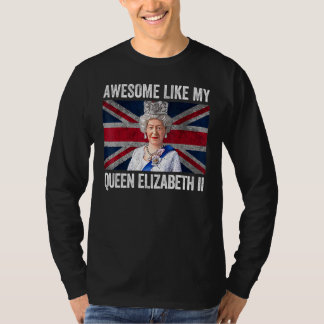 T-shirt Reine Elizabeth II Majesté de la Couronne britanni