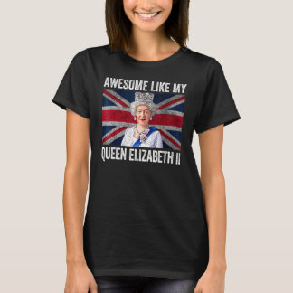 T-shirt Reine Elizabeth II Majesté de la Couronne britanni