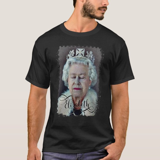 T-shirt Reine Elizabeth II Majesté de la Couronne britanni (Devant)