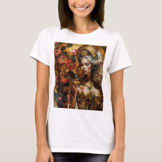 T-shirt Reine en or