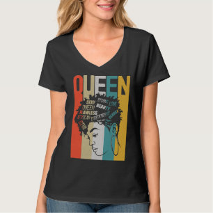 T-shirt Reine forte femme noire africaine afro mélanine ch