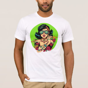 T-shirt Reine Gangster Tatouage Art – Femmes Badass