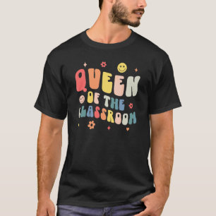 T-shirt Reine Groovy De La Classe Meilleure Enseignante De