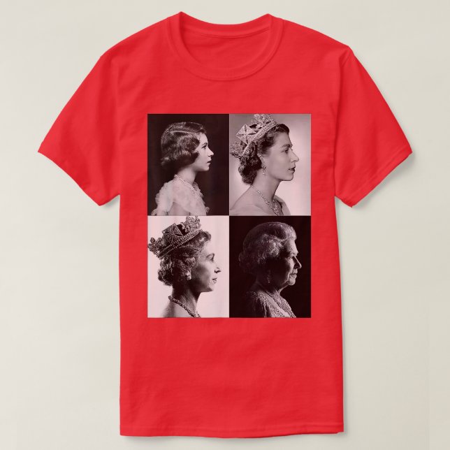 T-shirt Reine II - Elizabeth England - Reine d'Angleterre  (Design devant)