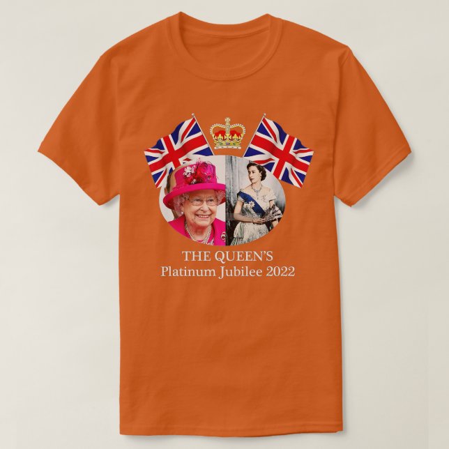 T-shirt Reine II - ElizabethS Angleterre - Reine d'Anglete (Design devant)
