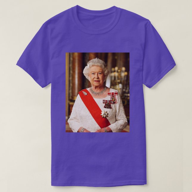 T-shirt Reine II - ElizabethS Angleterre - Reine d'Anglete (Design devant)