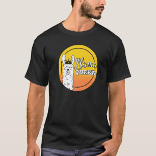 T-shirt Reine Lama Maman Animal Pour Femmes Filles 1