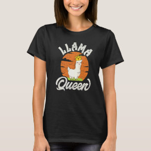 T-shirt Reine Lama Maman Animal Pour Femmes Filles 2