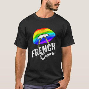 T-shirt Reine Lgbtq Gay pride Lèvres Drapeau Rainbow Homme