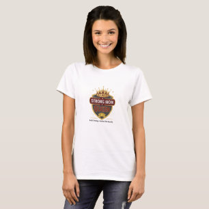 T-shirt Reine Maman Forte Couronne d'Or Typographie Rétro
