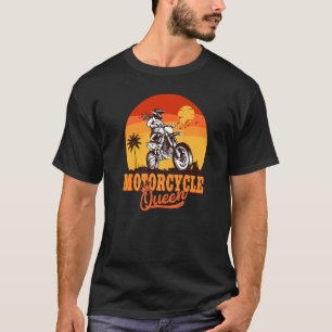 T-shirt Reine Motocycliste Fille Motocycliste Pilote Moto