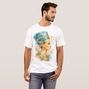 T-shirt Reine Néfertiti aquarelle Art égyptien antique