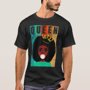 T-shirt Reine noire afro Empowerment des dames Histoire no