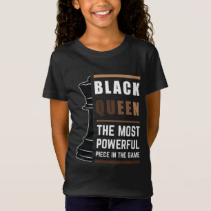 T-Shirt Reine Noire La Pièce La Plus Puissante Dans Le Jeu