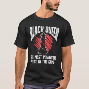 T-shirt Reine Noire La Pièce La Plus Puissante Échecs Afri