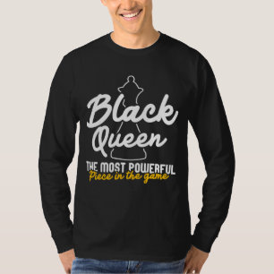 T-shirt Reine Noire Le Chess Le Plus Puissant Afrique Amér